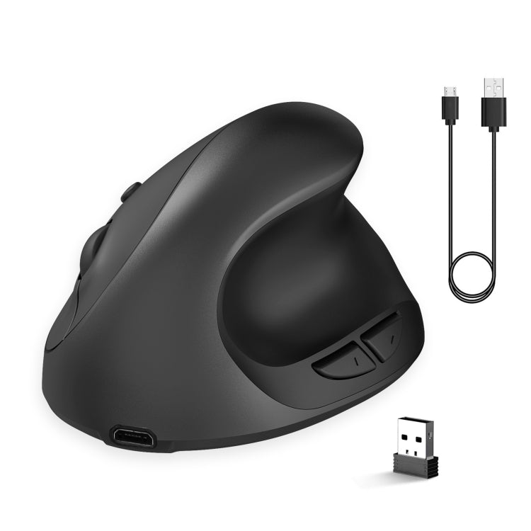 X10 ergonomische verticale muis met oplaadkabel en USB-ontvanger