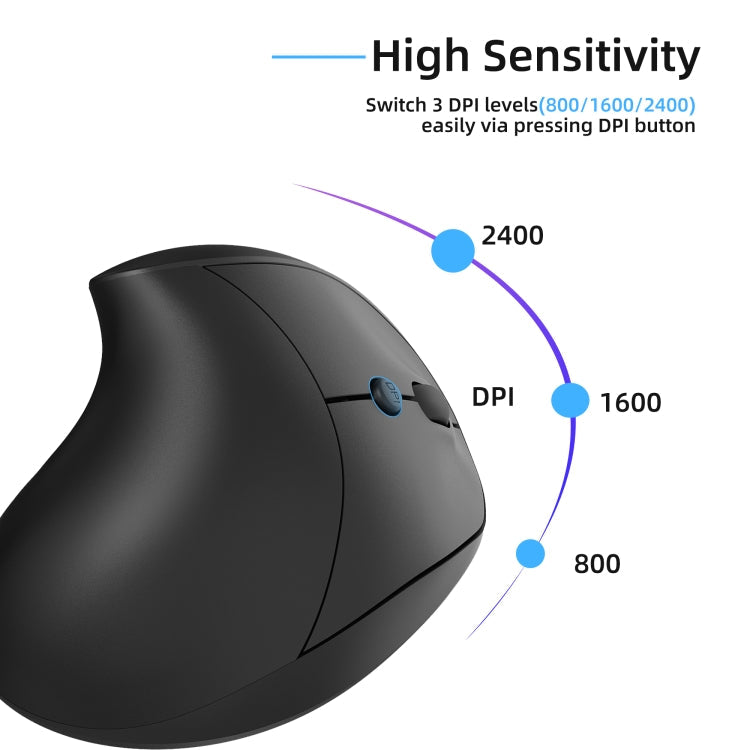 X10 verticale muis DPI-standen 800 1600 2400 high sensitivity