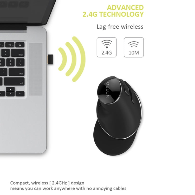 DELUX M618 draadloze muis verbinding met laptop 2.4G