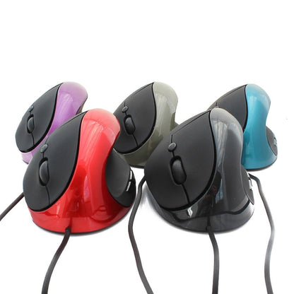 JSY-05 verticale muis kleurvarianten rood blauw zwart vooraanzicht