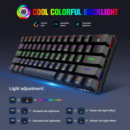 HXSJ L800 RGB verlichting kleurrijke backlight modi instelling