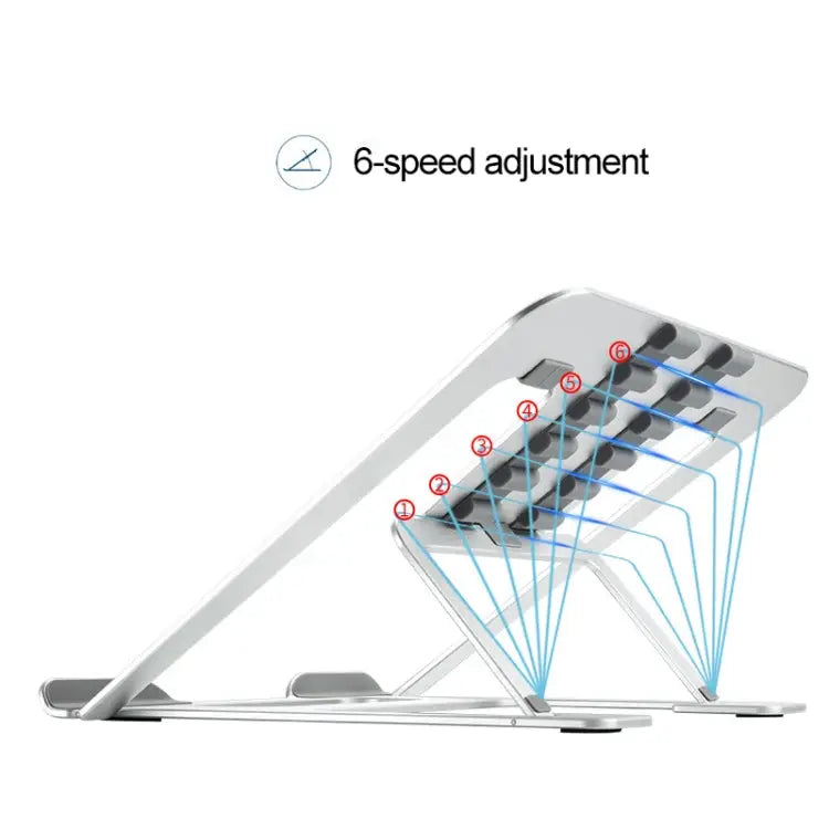 Z18 Opvouwbare Ergonomische Laptopstandaard – 6 Standen Aluminium