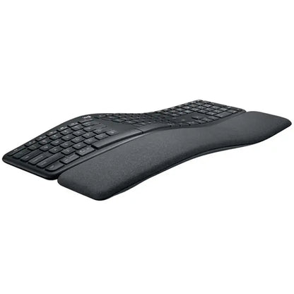 Logitech ERGO K860 toetsenbord vooraanzicht gebogen toetsindeling