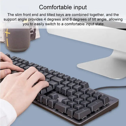 Logitech K845 comfortabel typen handen close-up bureau