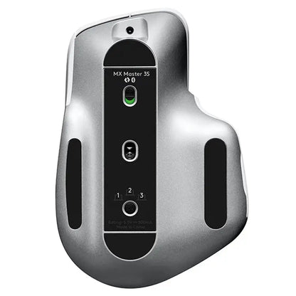 Logitech MX Master 3S muis onderkant met sensor en schakelaar