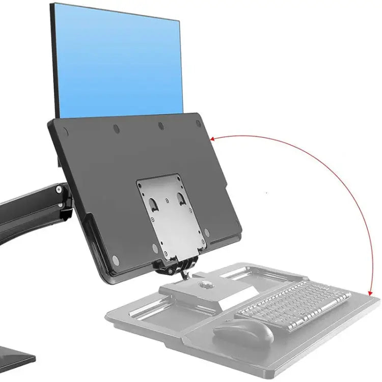 North Bayou NB40 monitorarm met laptop en toetsenbordbord