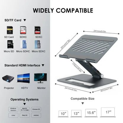 Wavlink UMD07 Ergonomische Aluminium Laptopstandaard